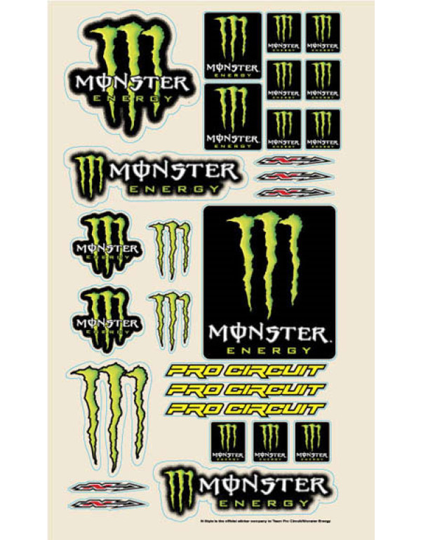 Planche de stickers MONSTER ENERGY