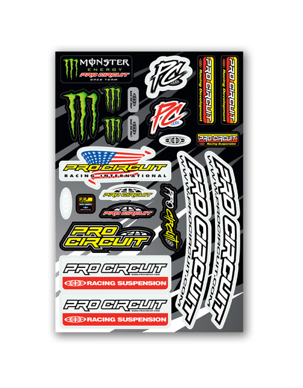 Planche de stickers Pro Cricuit Monster Energy