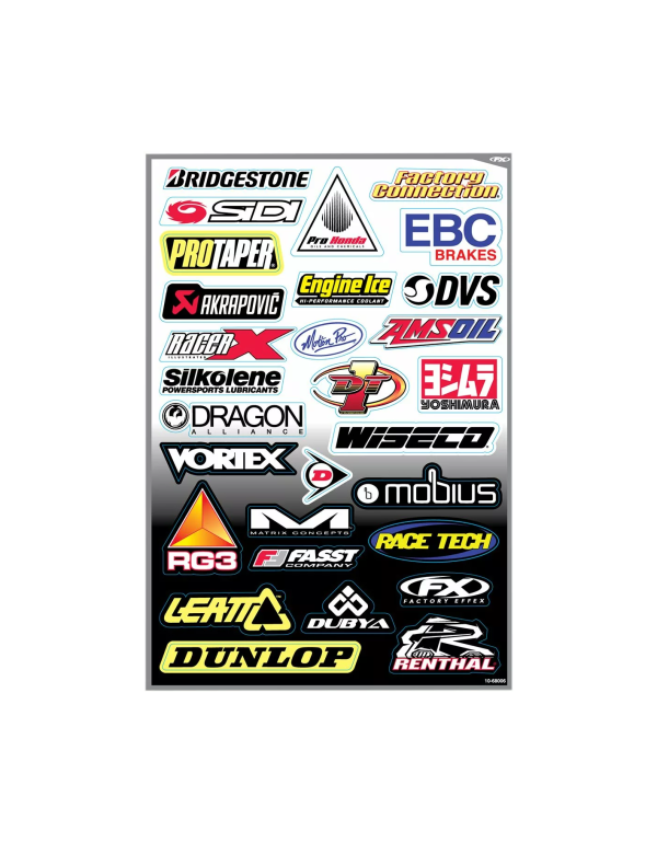 Planche stickers sponsors