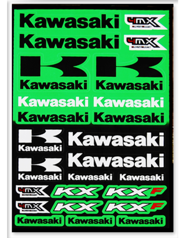 Planche de sickers Kawasaki