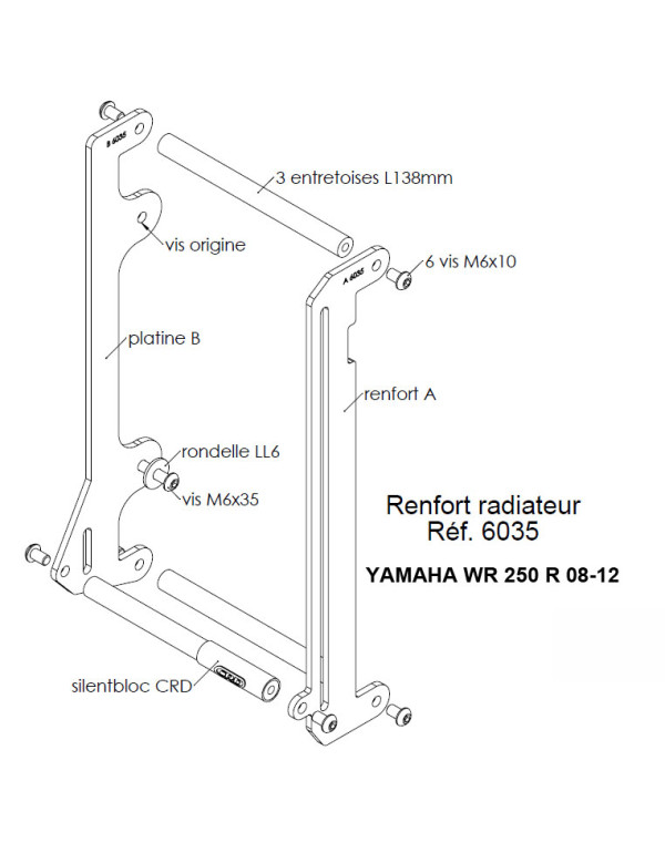 Protections de radiateurs Pour YAMAHA WR250R / WR250X 2008-2010