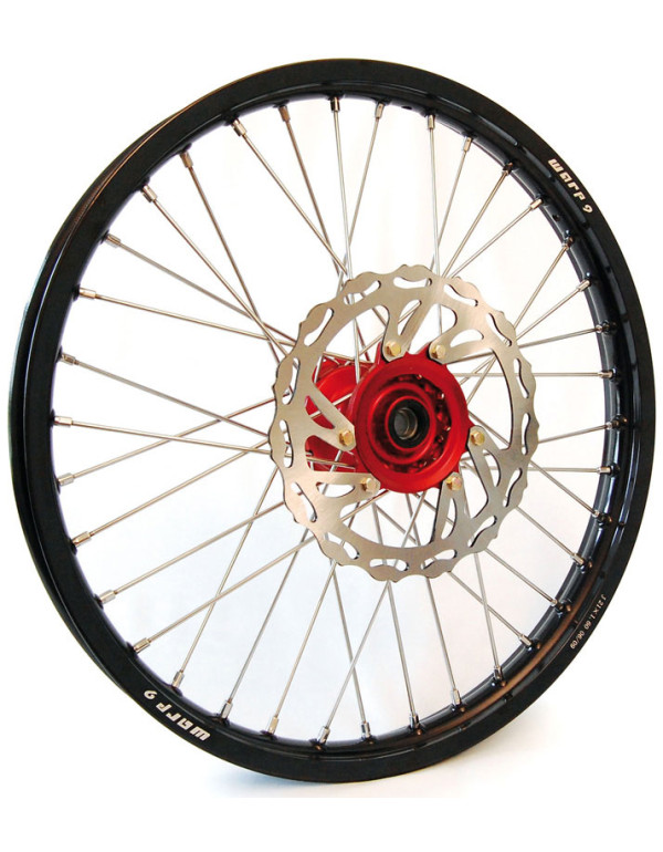 Roue avant complète 21x1.60 jante noire moyeu rouge pour CRF 250/450 02-10