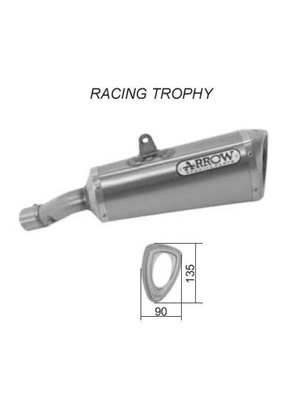 Silencieux pour HONDA CB 600 F HORNET 07-11 - RACING TROPHY - Enveloppe Titane