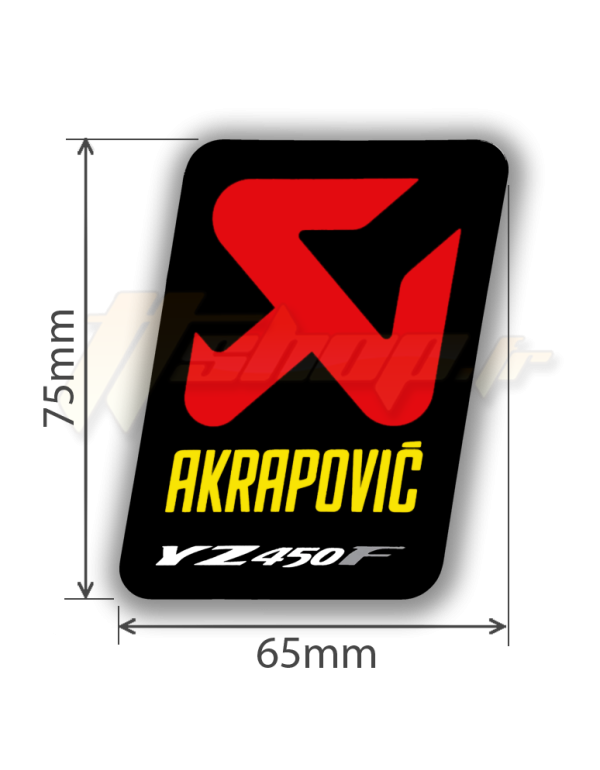 Sticker Akrapovic P-VST2ALYYZ4 pour YAMAHA YZ450F