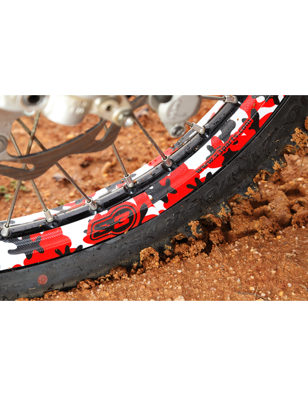 Autocollant de vélo - ROUGE - PVC - Personnalisé - Pour fourche avant