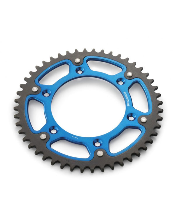 Couronne Supersprox Stealth bi-metal bleue pour Yamaha