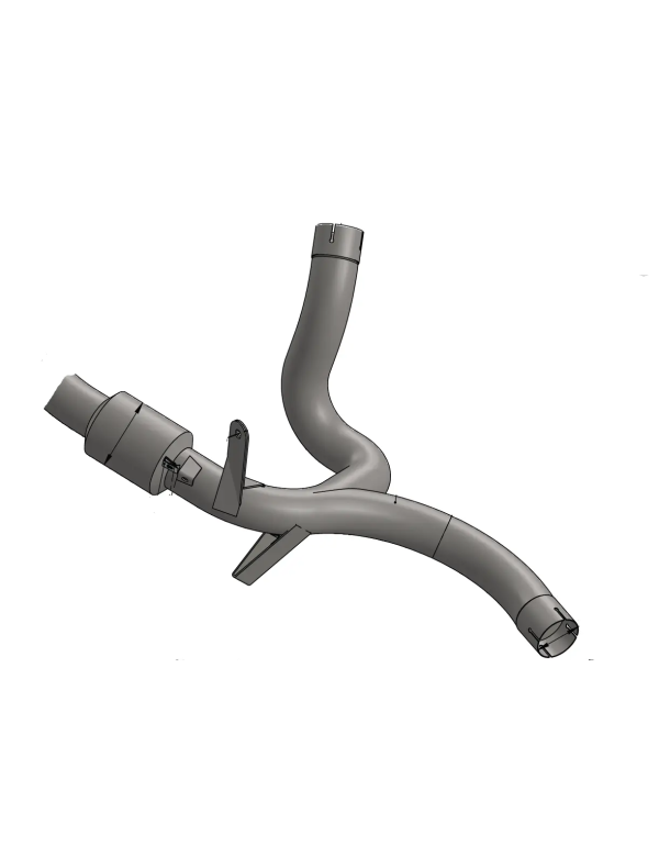 Suppresseur catalyseur LeoVince Ducati Multistrada 950 S tube de liaison Y