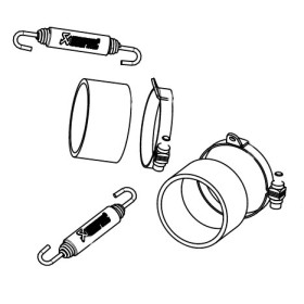 Kit de raccordement Akrapovic pour paire de silencieux Z1000 2010