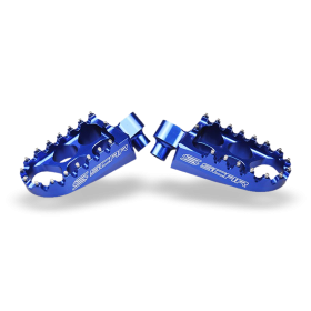 Repose-pieds SCAR RACING bleu anodisés pour TM EN250 2000