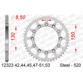 Couronne de transmission 520 AFAM acier pour YAMAHA WRF / WRR / WRX 250 2001-2011