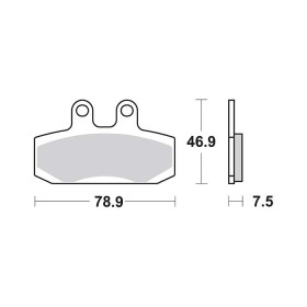 Plaquettes de frein SBS 124HF