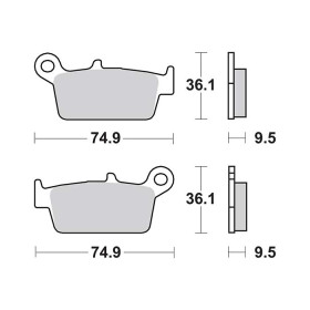 Plaquettes de frein SBS 144HF
