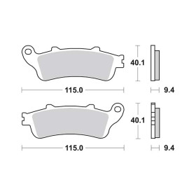 Plaquettes de frein SBS 147MS