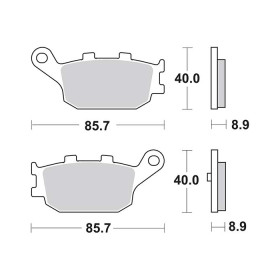 Plaquettes de frein SBS 158MS