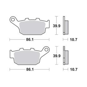 Plaquettes de frein SBS 161MS