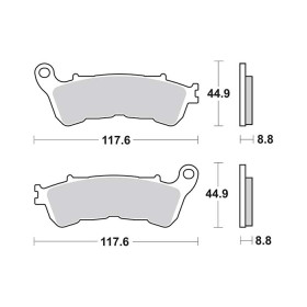 Plaquettes de frein SBS 192MS