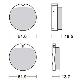 Plaquettes de frein SBS 501HF