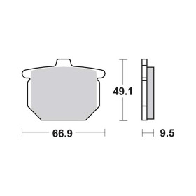 Plaquettes de frein SBS 517HF