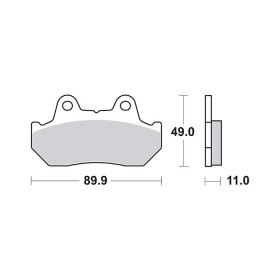 Plaquettes de frein SBS 542LS