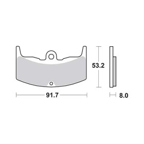 Plaquettes de frein SBS 552HF