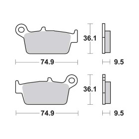 Plaquettes de frein SBS 604RSI