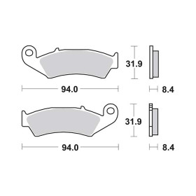 Plaquettes de frein SBS 623LS