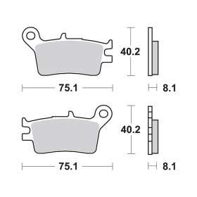 Plaquettes de frein SBS 629SI