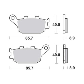 Plaquettes de frein SBS 657LS