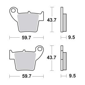 Plaquettes de frein SBS 777SI