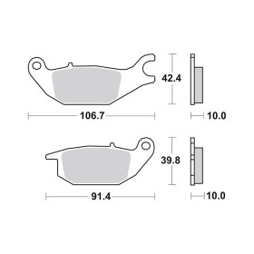 Plaquettes de frein SBS 784HF