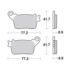 Plaquettes de frein SBS 834LS