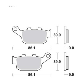Plaquettes de frein SBS 881LS