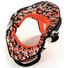 Kit déco Orange Camo avec mousses pour leatt brace 1ère génération