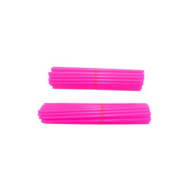 Couvre-rayons de moto rose fluorescent