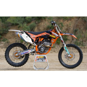 Kit déco team FMF pour KTM SX-F 250/350/450 2011 fonds de plaques blancs