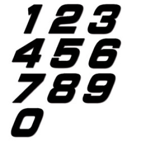 Numéros de plaques moto NGX 15cm
