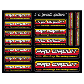 Planche de stickers logo Pro Circuit
