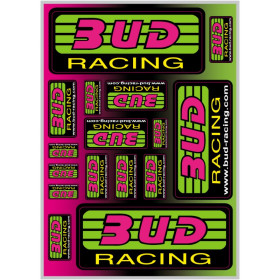 planche de stickers bud racing format A4