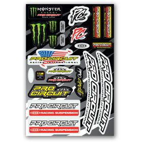 Planche de stickers Pro Cricuit Monster Energy