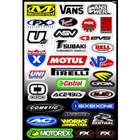 Planche stickers sponsors