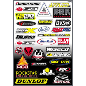 Planche stickers sponsors