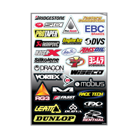 Planche stickers sponsors