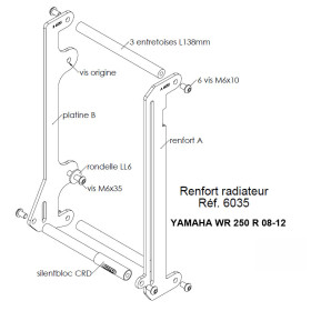 Protections de radiateurs Pour YAMAHA WR250R / WR250X 2008-2010