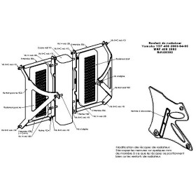 Protections de radiateurs Pour YAMAHA WR450F 2005-2006