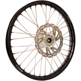 Roue avant complète 21x1.60 jante noire moyeu alu pour CR 125/250/500 95-07