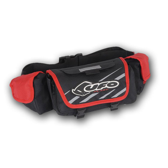 Sacoche banane enduro Beluga Noire et Rouge