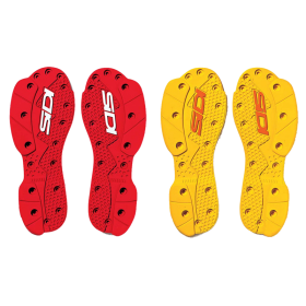 Paire de semelles pour bottes Sidi SRS Supermotard Jaune ou Rouge