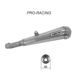 Silencieux pour HONDA CB 600 F HORNET 07-11 - PRO RACING - Enveloppe Titane