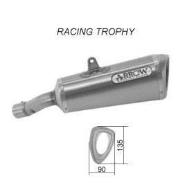 Silencieux pour HONDA CB 600 F HORNET 07-11 - RACING TROPHY - Enveloppe Titane