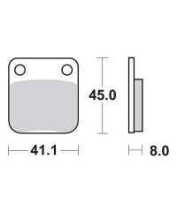 Plaquettes de frein SBS 100CT